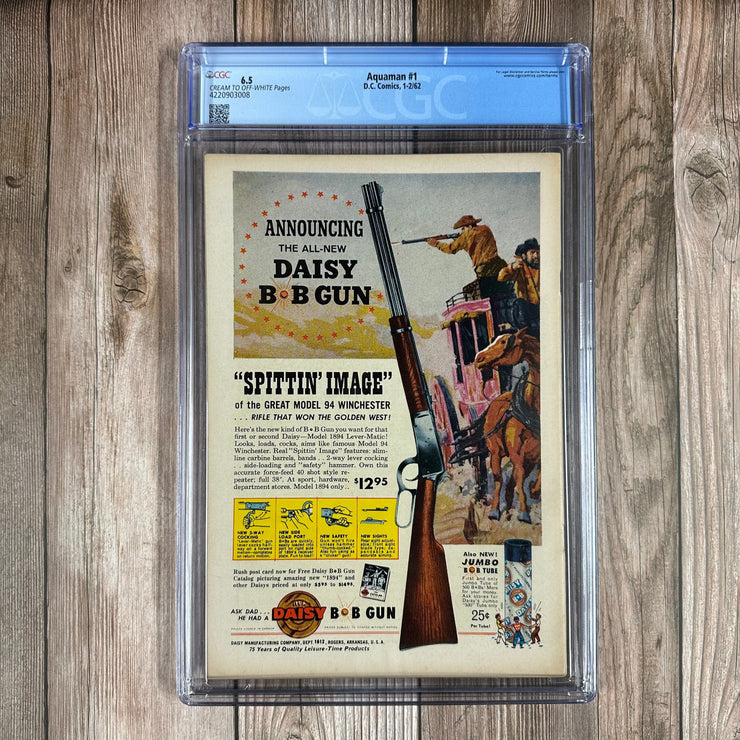 Bry's Comics * B0X2 Aquaman #1 CGC 6.5 premiere issue of the first Aquaman title series, 1st appearance of Qwsp (5th dimension creature & ally of Aquaman)