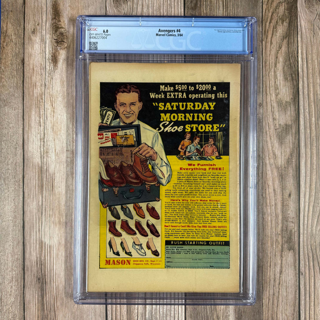 Bry's Comics *B0X2 Avengers #4 CGC 6.0 1st Silver Age appearance of Captain America, joins the Avengers, 1st cover appearance on a Marvel comic, 1st cameo of Baron Zemo, death of Bucky (flashback)