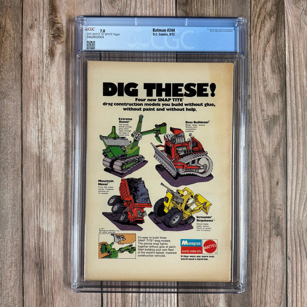 Bry's Comics *B0X2 Batman #244 CGC 7.0 Battle of Batman and Ra’s al Ghul, ICONIC panel of Batman kissing Talia al Ghul