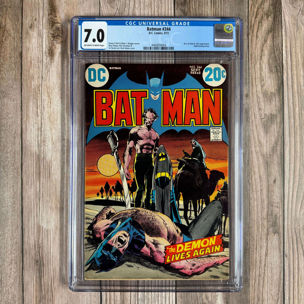 Bry's Comics *B0X2 Batman #244 CGC 7.0 Battle of Batman and Ra’s al Ghul, ICONIC panel of Batman kissing Talia al Ghul