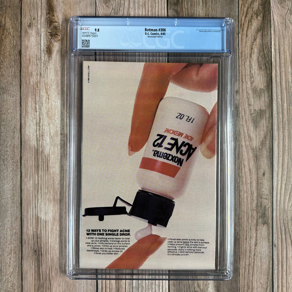 Bry's Comics *B0X2 Batman #386 CGC 9.8 WP 1st appearance of Black Mask, NEWSSTAND EDITION