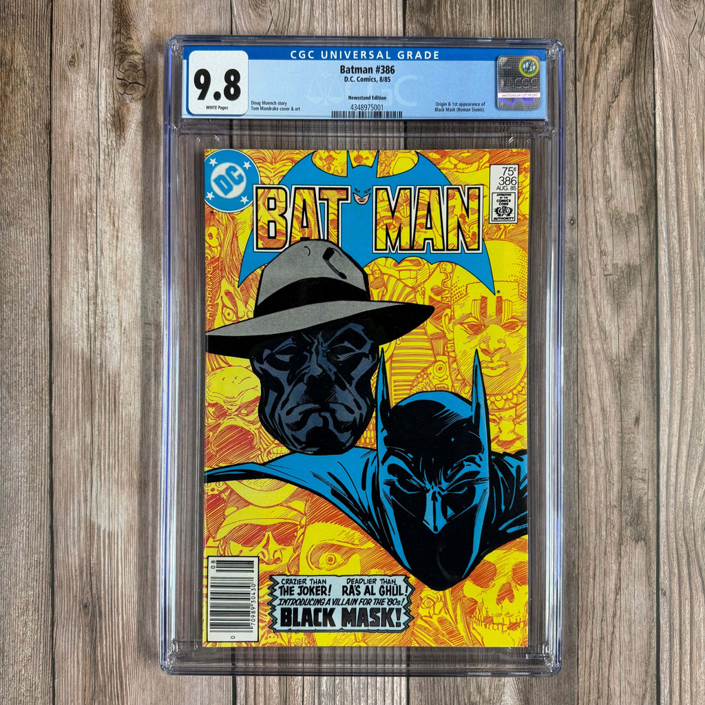 Bry's Comics *B0X2 Batman #386 CGC 9.8 WP 1st appearance of Black Mask, NEWSSTAND EDITION