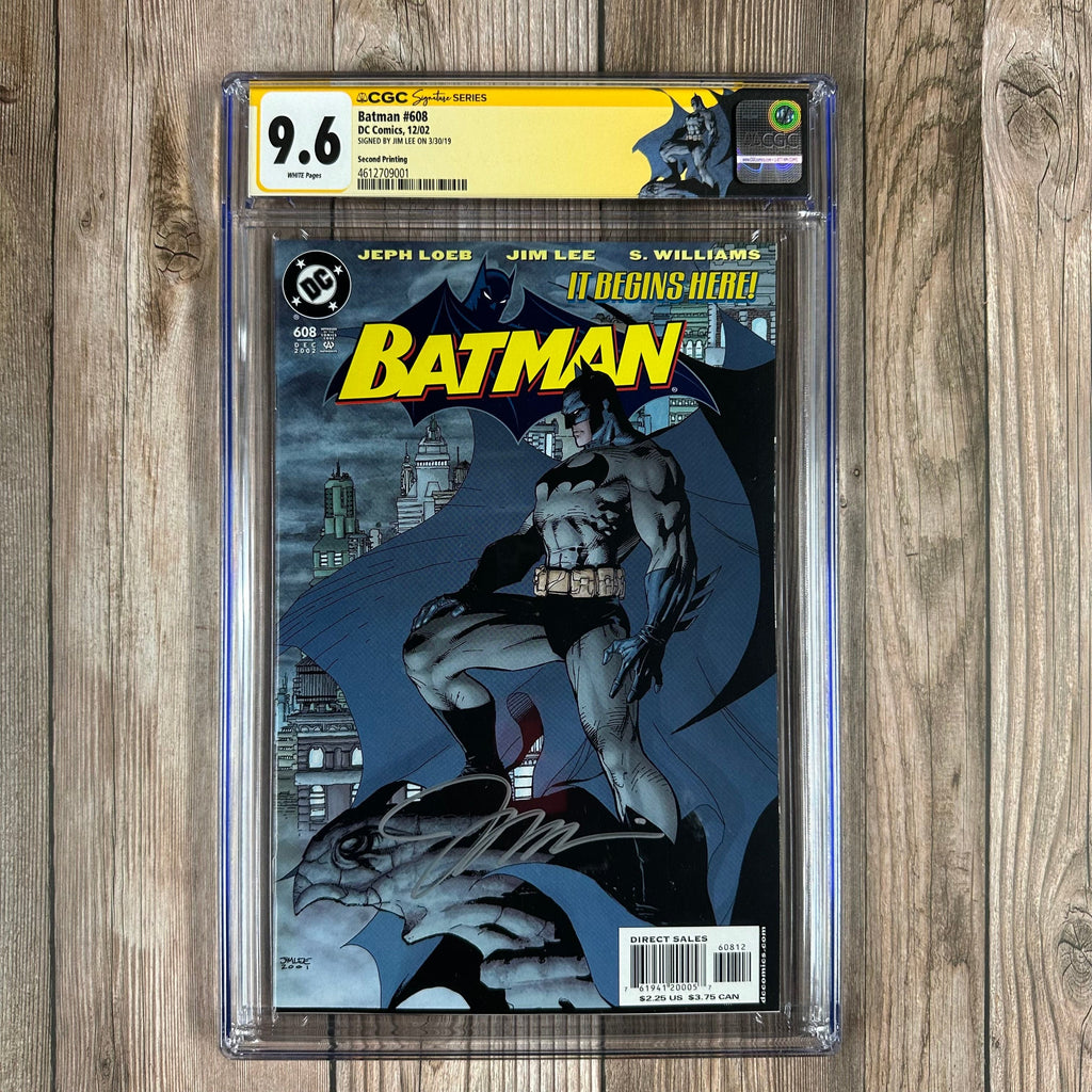 Bry's Comics *B0X2 Batman #608 CGC 9.6 WP Custom Label, SS Signed by Jim Lee, Second Printing, Beginning of the Hush story arc