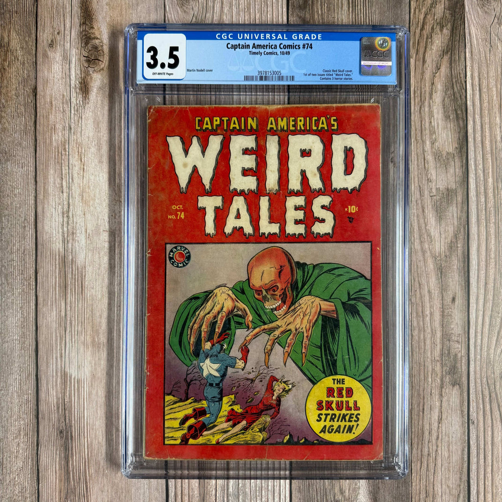 Bry's Comics *B0X2 Captain America Comics #74 CGC 3.5 CLASSIC Red Skull cover by Martin Nodell&nbsp; Beginning of horror format