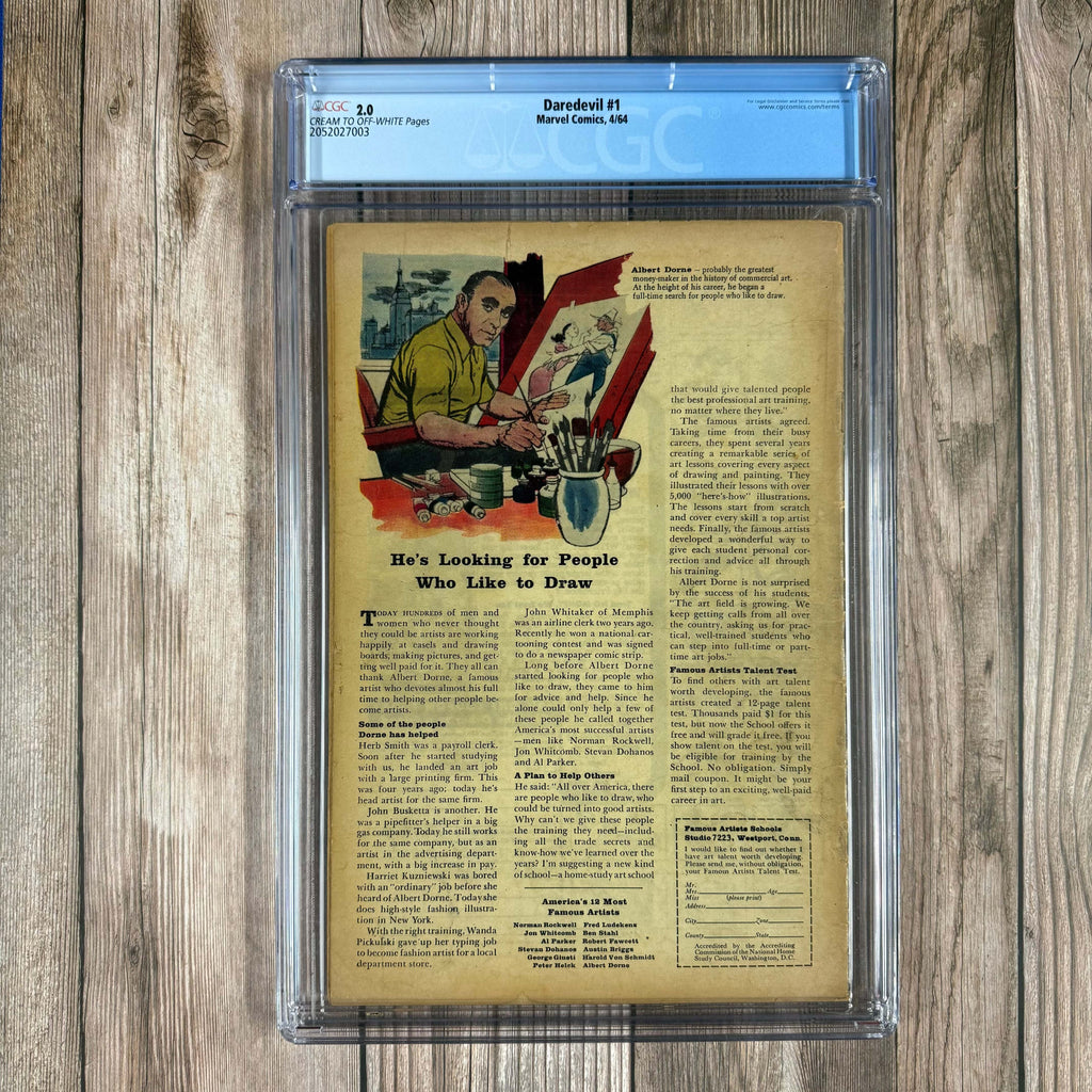 Bry's Comics *B0X2 Daredevil #1 CGC 2.0 1st appearance and origin of Daredevil (Matt Murdock), 1st appearance of Foggy Nelson and Karen Page