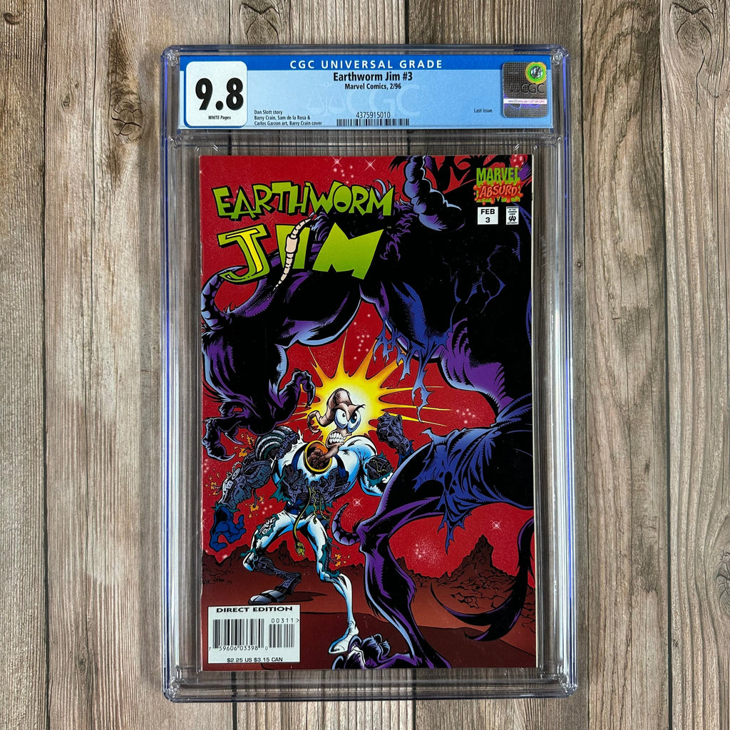 Bry's Comics *B0X2 Earthworm Jim #3 CGC 9.8 WP Final issue, Adapted from 1994 video game