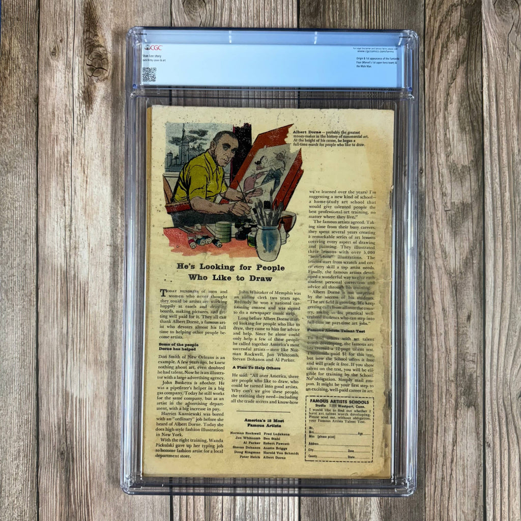 Bry's Comics *B0X2 Fantastic Four #1 CGC 1.5 Custom Label, 1st team appearance and origin of the Fantastic Four, 1st appearance of Mole Man, Giganto, and Tricephalous