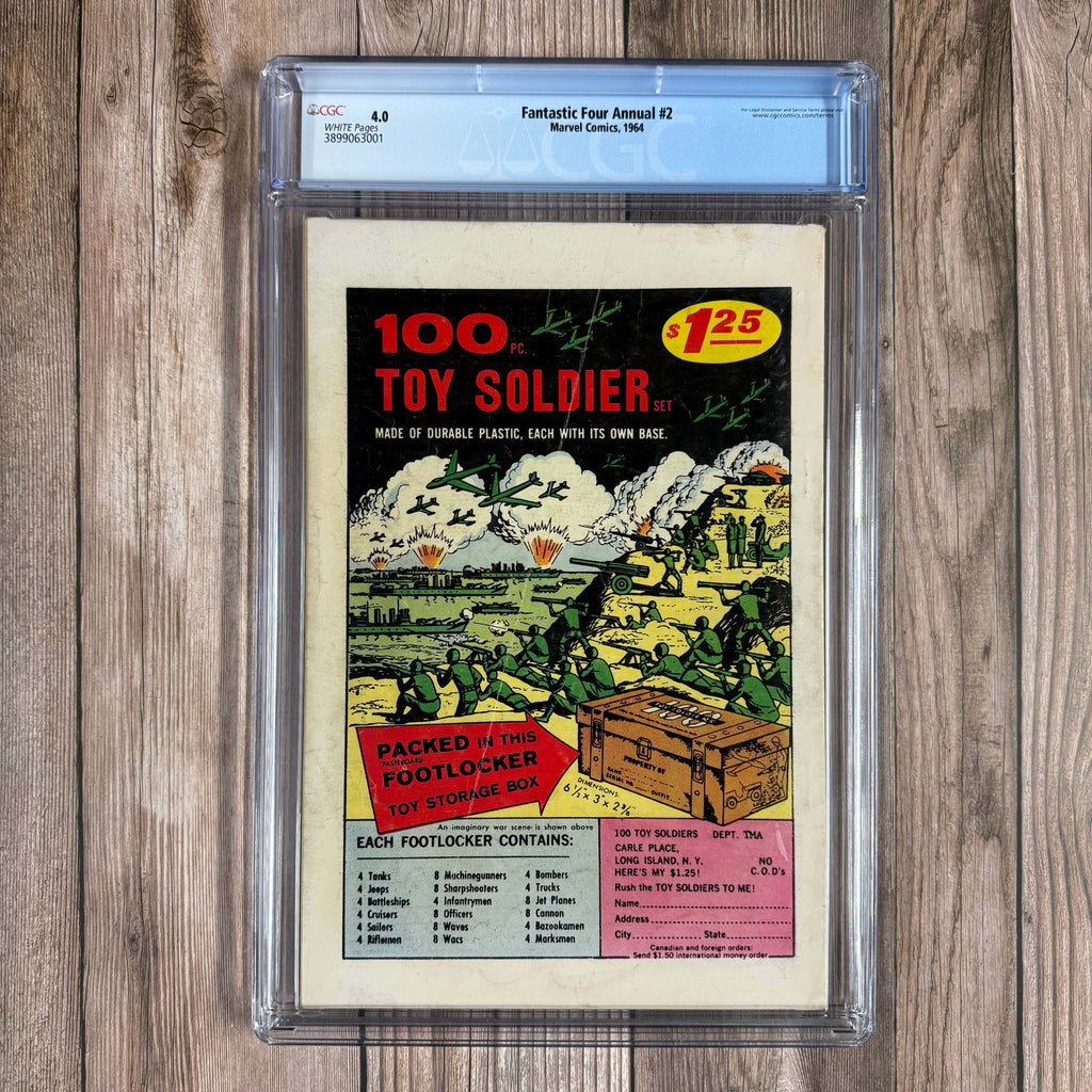 Bry's Comics *B0X2 Fantastic Four Annual #2 CGC 4.0 WP Origin of Doctor Doom, 1st appearance of Boris, battle of Doctor Doom vs Rama-Tut