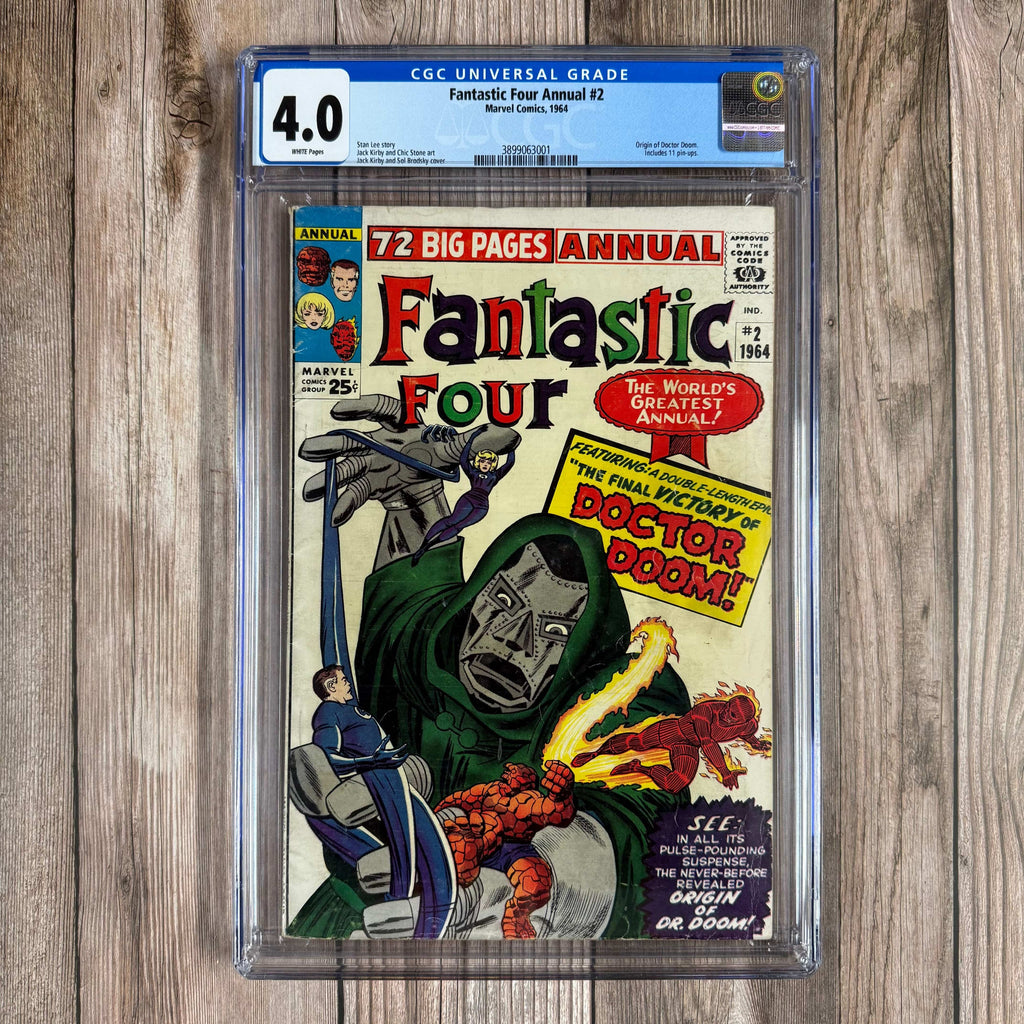 Bry's Comics *B0X2 Fantastic Four Annual #2 CGC 4.0 WP Origin of Doctor Doom, 1st appearance of Boris, battle of Doctor Doom vs Rama-Tut