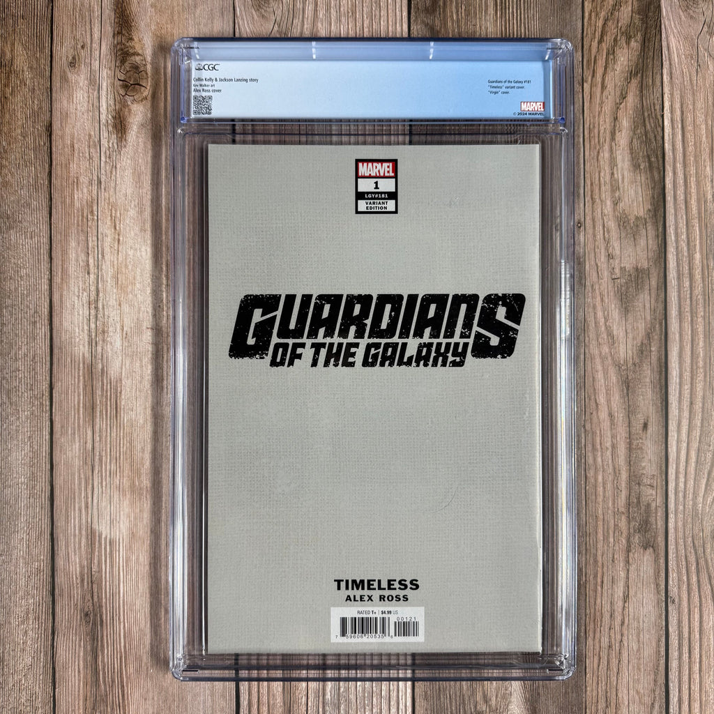 Bry's Comics *B0X2 Guardians of the Galaxy #1 CGC 9.8 WP Custom Label, 'Timeless' Virgin variant cover.  Variant Cover by Alex Ross