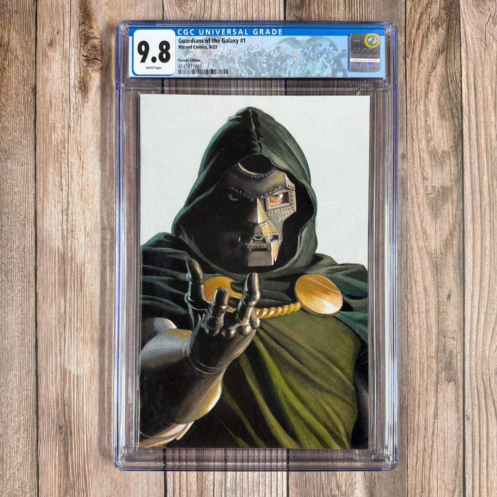 Bry's Comics *B0X2 Guardians of the Galaxy #1 CGC 9.8 WP Custom Label, 'Timeless' Virgin variant cover.  Variant Cover by Alex Ross