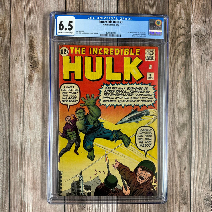 Bry's Comics *B0X2 Incredible Hulk #3 CGC 6.5 3rd appearance of the Hulk and 2nd team appearance of the Circus of Crime