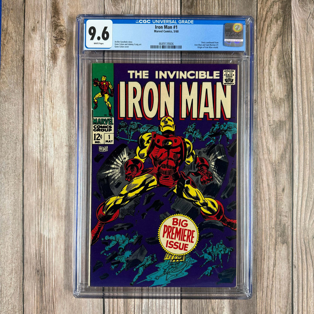Bry's Comics *B0X2 Iron Man #1 CGC 9.6 WP 1st Iron Man solo series, origin of Iron Man, identity of Big M revealed as Whitney Frost (Madame Masque)