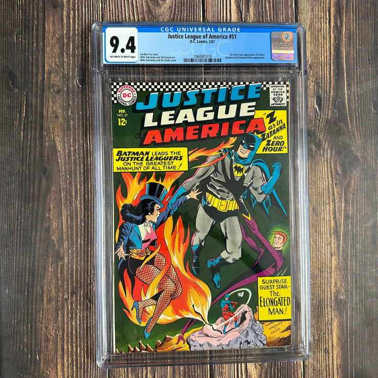 Bry's Comics *B0X2 Justice League of America #51 CGC 9.4 1st Silver Age appearance of Zatara; 1st appearance of Allura, Mistress of Dark Elements