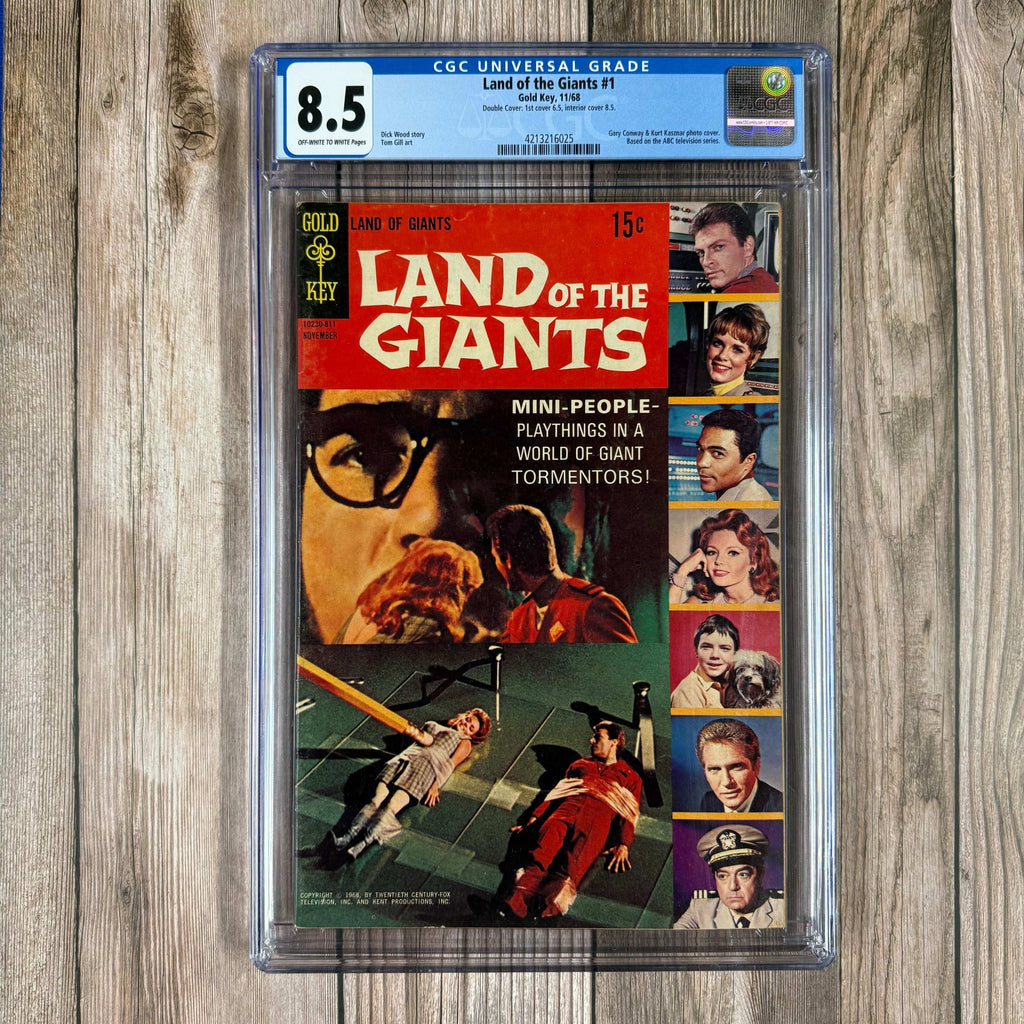 Bry's Comics *B0X2 Land of the Giants #1 CGC 8.5 Gary Conway & Kurt Kasznar photo cover., Adaptation of the Land of the Giants TV series