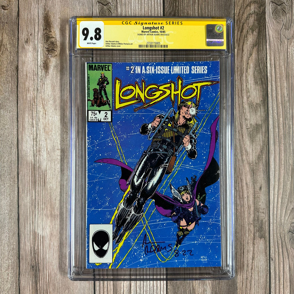 Bry's Comics *B0X2 Longshot #2 CGC 9.8 WP SS Signed by Arthur Adams 1st appearance of Ricochet Rita, later revealed to be Spiral (cert:5005)