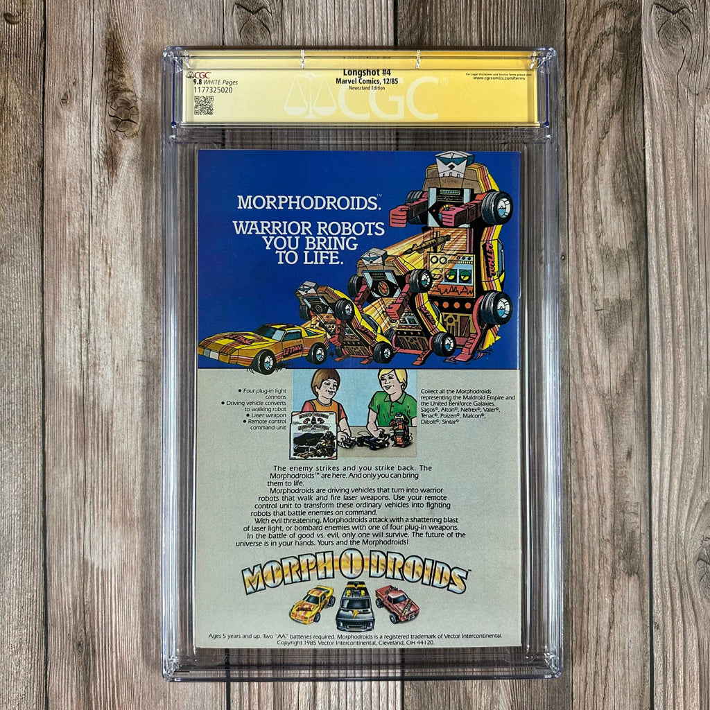 Bry's Comics *B0X2 Longshot #4 CGC 9.8 WP SS Signed by Arthur Adams, Spider-Man & She-Hulk appearance, NEWSSTAND EDITION (cert:5020)