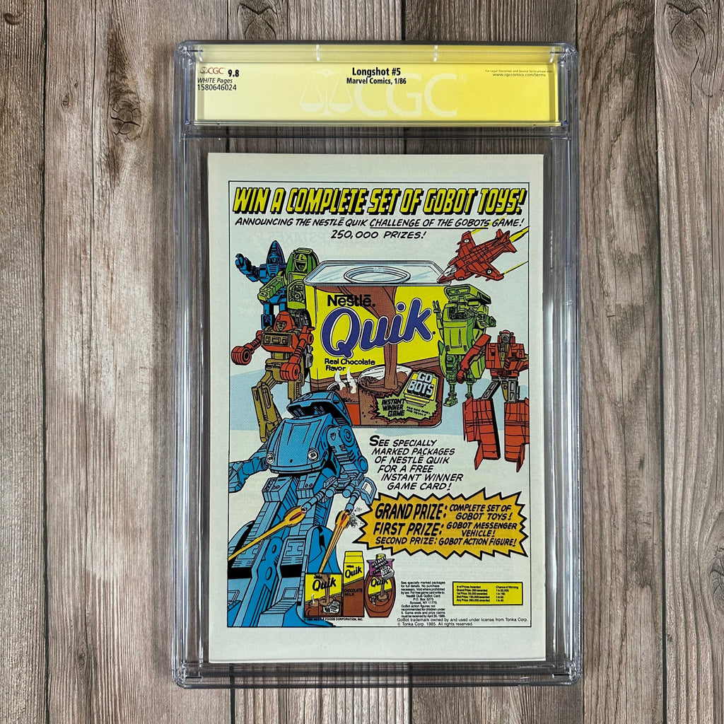 Bry's Comics *B0X2 Longshot #5 CGC 9.8 WP SS Signed by Arthur Adams & Whilce Portacio Doctor Strange appearance (cert:6024)