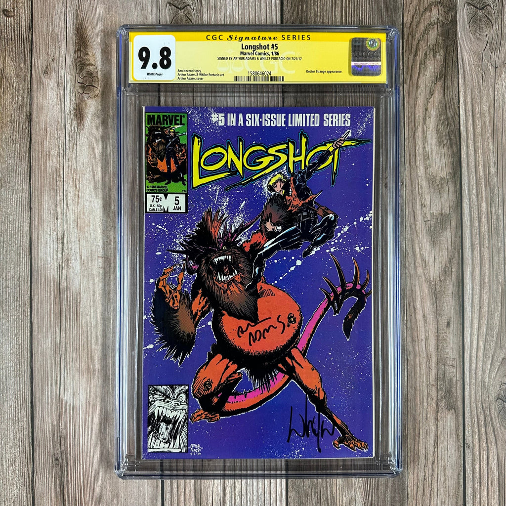 Bry's Comics *B0X2 Longshot #5 CGC 9.8 WP SS Signed by Arthur Adams & Whilce Portacio Doctor Strange appearance (cert:6024)