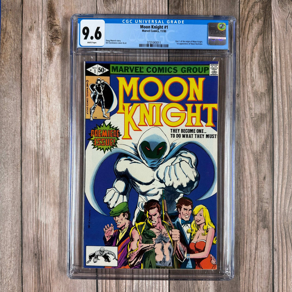 Bry's Comics *B0X2 Moon Knight #1 CGC 9.6 WP 1st ongoing Moon Knight series, origin of Moon Knight, 1st appearance of Bushman and Khonshu