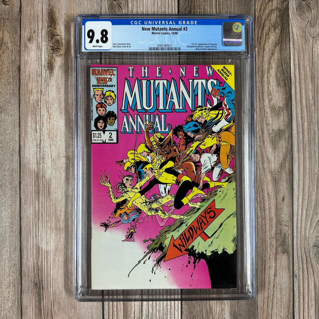Bry's Comics *B0X2 New Mutants Annual #2 CGC 9.8 WP 1st appearance of Betsy Braddock in U.S. comics (renamed Psylocke), 1st appearance of Meggan in U.S. comics