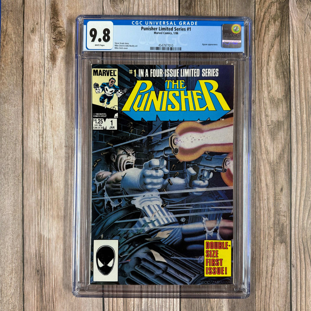 Bry's Comics *B0X2 Punisher Limited Series #1 CGC 9.8 WP ICONIC Cover by Mike Zeck, 1st solo series featuring the Punisher