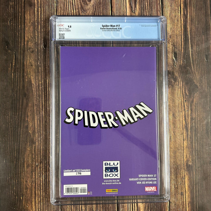 Bry's Comics *B0X2 Spider-Man #17 CGC 9.8 WP German Edition/Blu Box Edition, AWESOME Cover Art by Jee-Hyung Lee
