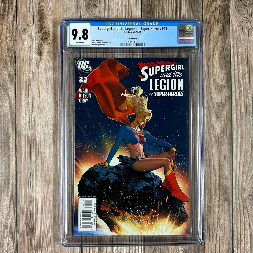 Bry's Comics *B0X2 Supergirl and the Legion of Super-Heroes #23 CGC 9.8 WP 1:10 AWESOME Variant Cover by Adam Hughes