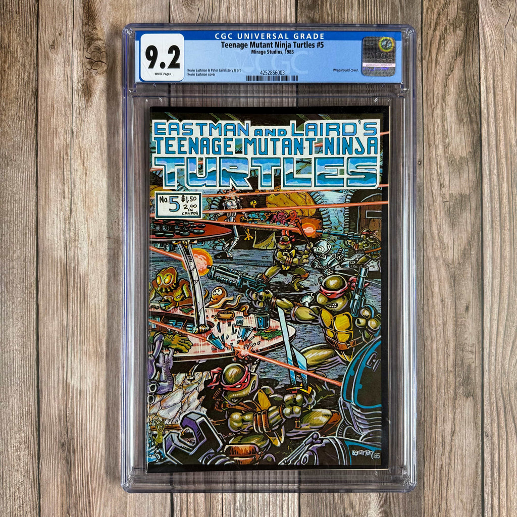Bry's Comics *B0X2 Teenage Mutant Ninja Turtles #5 CGC 9.2 WP Early issue of the first TMNT series, wraparound cover, LOW PRINT *