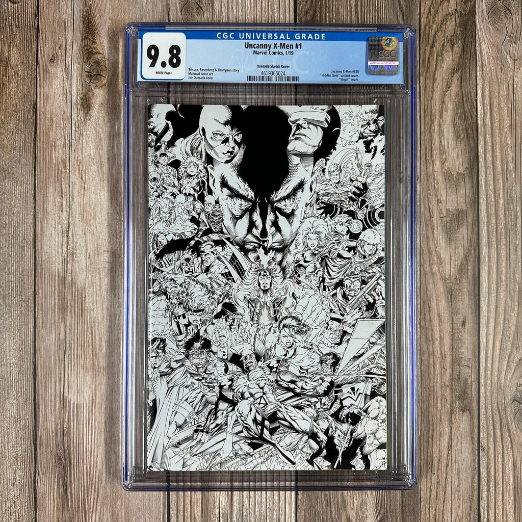 Bry's Comics *B0X2 Uncanny X-Men #1 CGC 9.8 WP 1:1000 Variant Cover by Joe Quesada 'Hidden Gem' variant