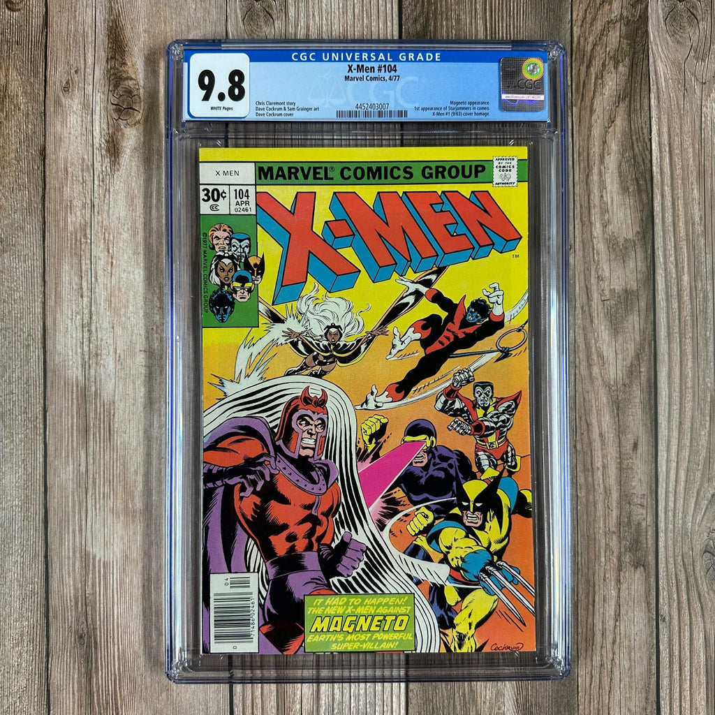Bry's Comics *B0X2 Uncanny X-Men #104 CGC 9.8 WP 1st appearance of Corsair and Ch'od, 2nd cameo of Lilandra, 1st mention of Proteus, Wolverine vs Magneto