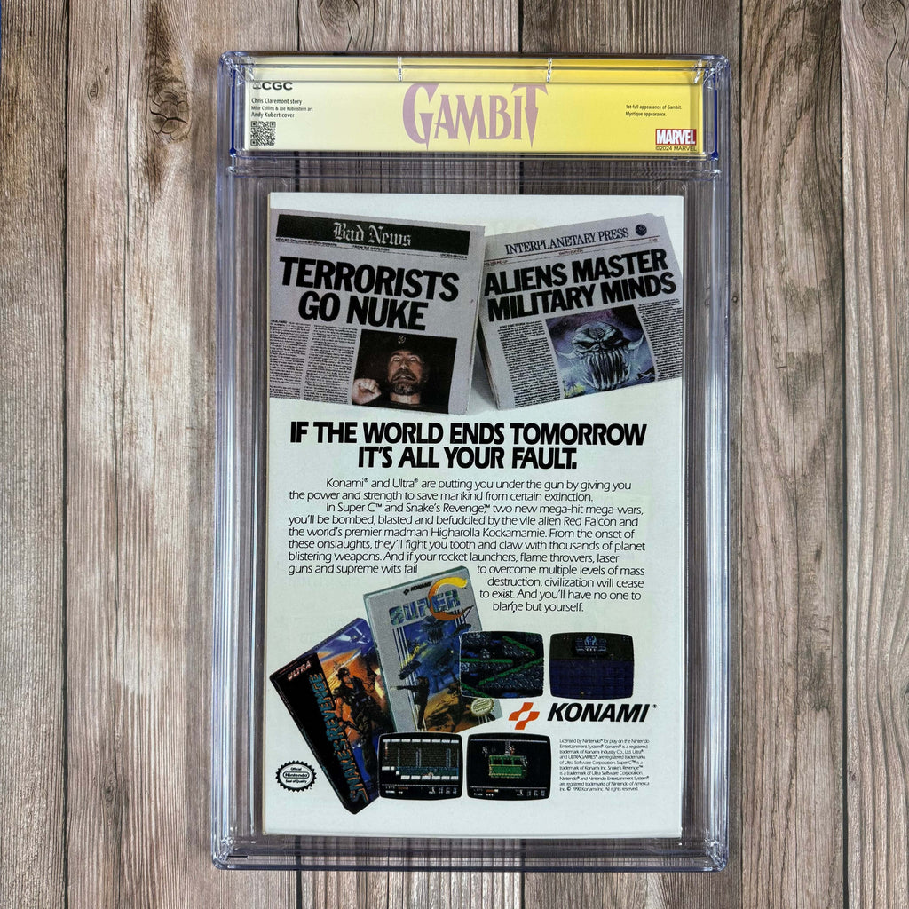 Bry's Comics *B0X2 Uncanny X-Men #266 CGC 9.6 WP Custom Label, SS Signed by Jim Lee & Chris Claremont, 1st full appearance of Gambit (cert:8001)