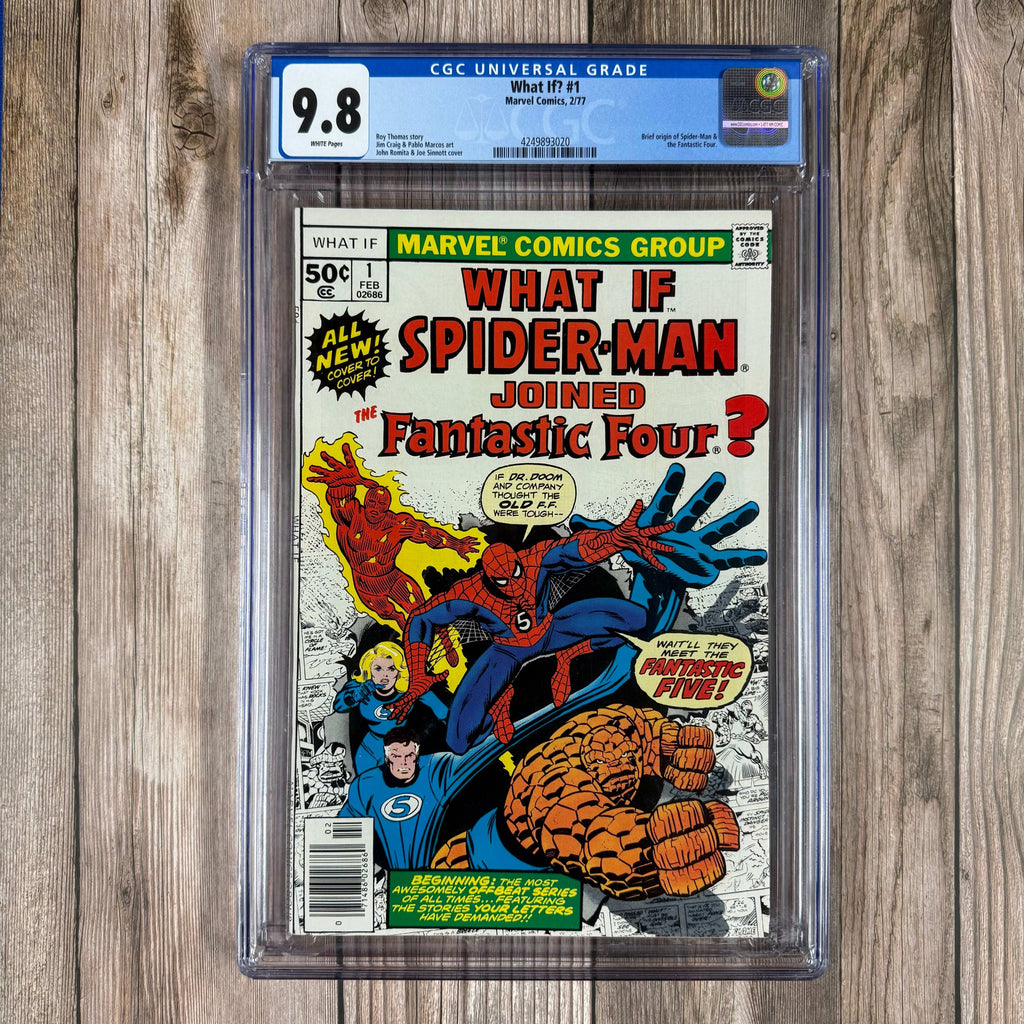 Bry's Comics *B0X2 What If…? #1 CGC 9.8 WP Premiere issue, What if Spider-Man joined the Fantastic Four?