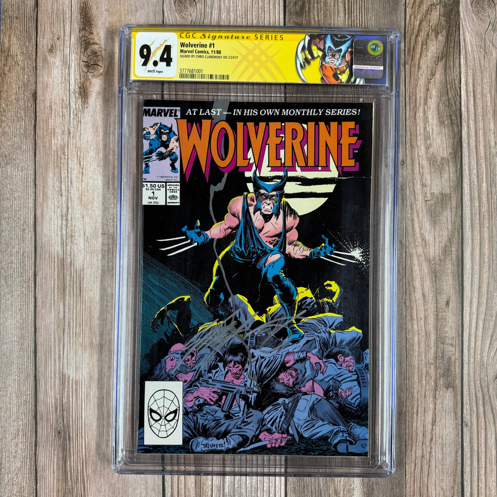 Bry's Comics *B0X2 Wolverine #1 CGC 9.4 WP Custom Label, SS Signed by Chris Claremont Premiere issue of Wolverine's first ongoing solo series, debut of black costume (cert:1001)