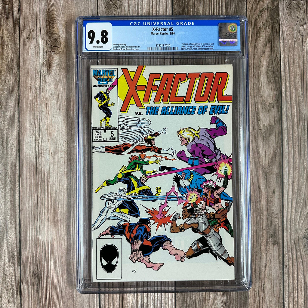 Bry's Comics *B0X2 X-Factor #5 CGC 9.8 WP 1st cameo appearance of Apocalypse, 1st team appearance of the Alliance of Evil