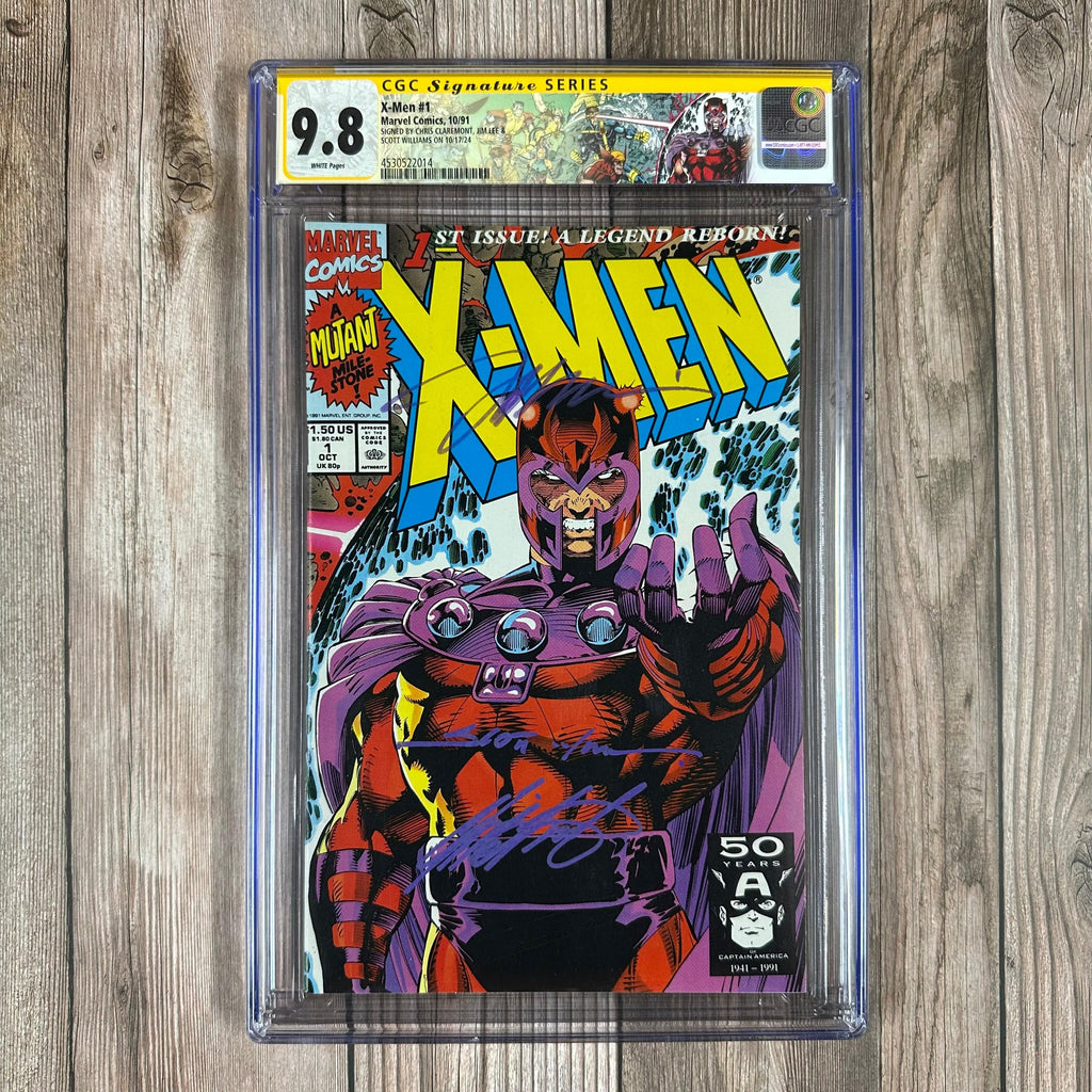 Bry's Comics *B0X2 X-Men #1 CGC 9.8 WP Custom Label, SS Signed by Chris Claremont, Jim Lee & Scott Williams, One of four connecting covers (cert:2014)