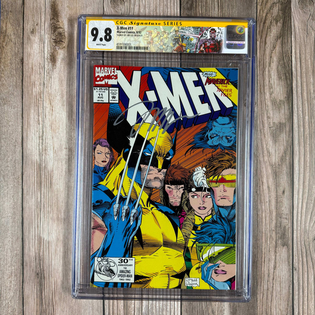 Bry's Comics *B0X2 X-Men #11 CGC 9.8 WP Custom Label, SS Signed by Jim Lee, ICONIC cover art by Jim Lee (cert:9001)