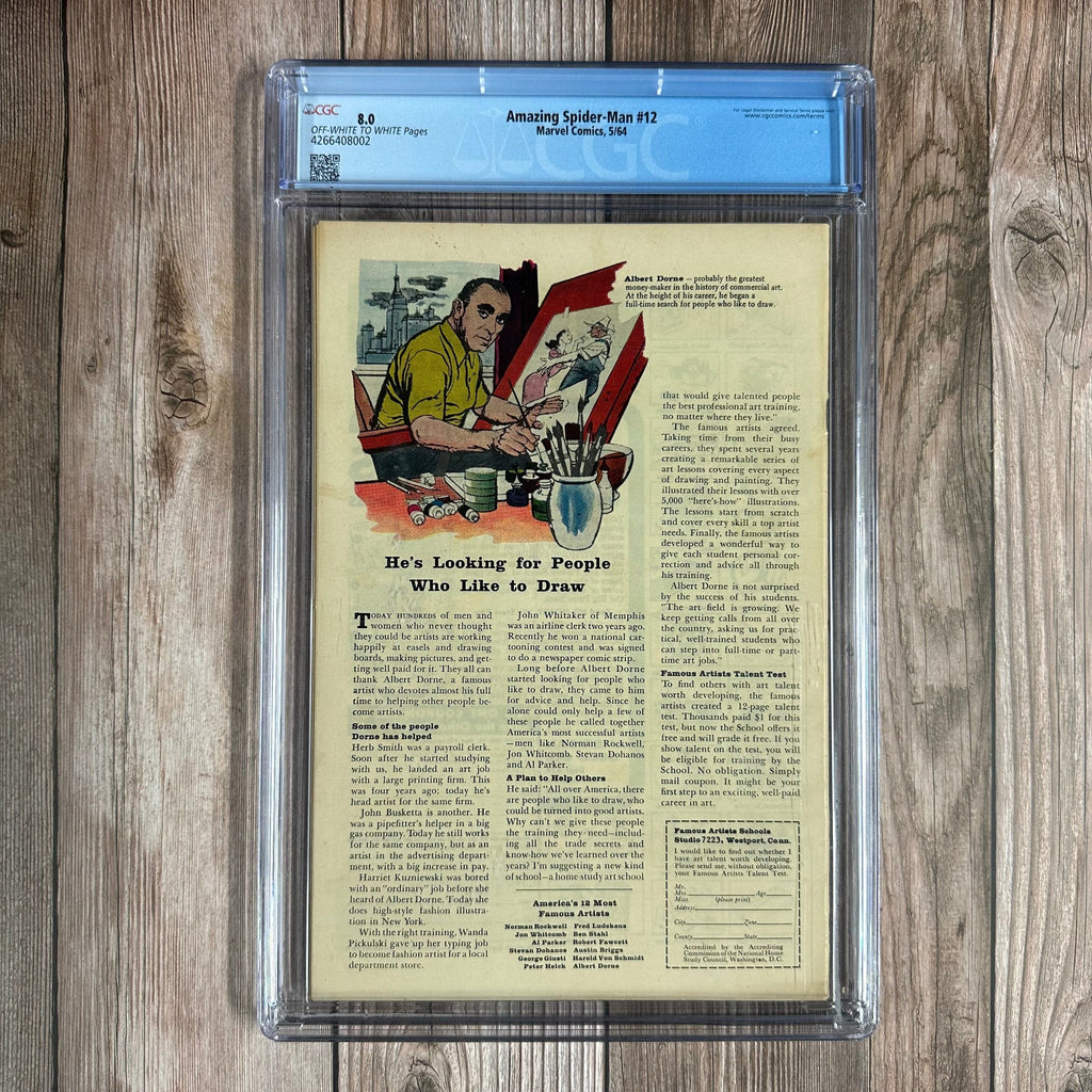 Bry's Comics *B0X3 Amazing Spider-Man #12 CGC 8.0 3rd Appearance of Dr. Octopus