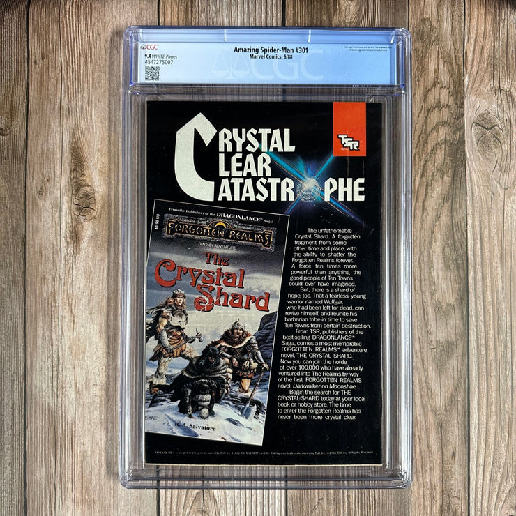 Bry's Comics *  B0X3 Amazing Spider-Man #301 CGC 9.4 WP ICONIC cover art by Todd McFarlane