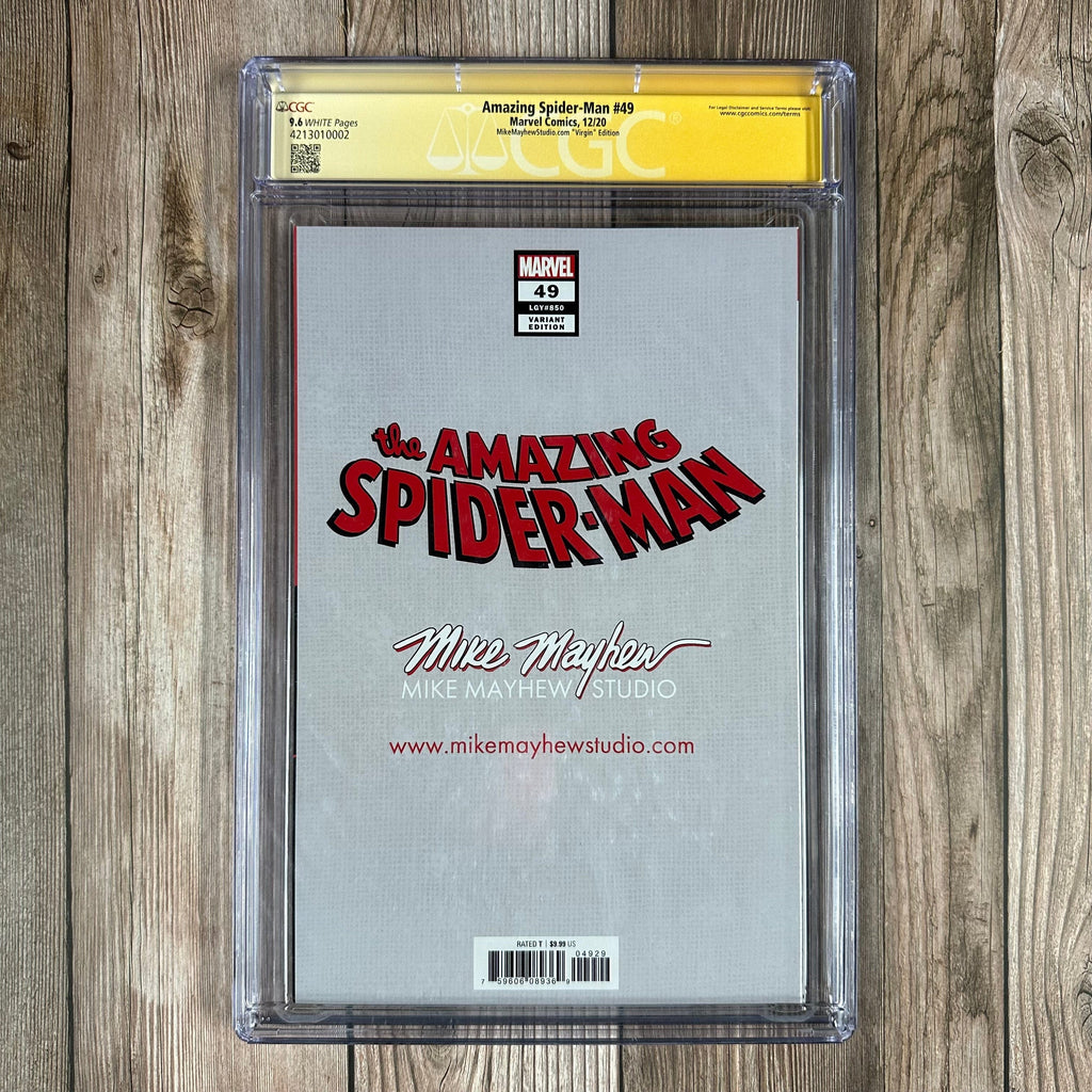Bry's Comics *B0X3 Amazing Spider-Man #49 CGC 9.6 WP SS Signed by Mike Mayhew, MikeMayhewStudio.com Virgin Edition, Amazing Spider-Man #250 cover homage (cert:0002)