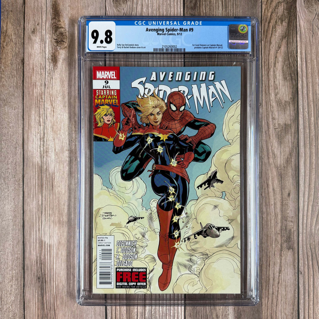 Bry's Comics *B0X3 Avenging Spider-Man #9 CGC 9.8 WP 1st appearance of Carol Danvers as Captain Marvel