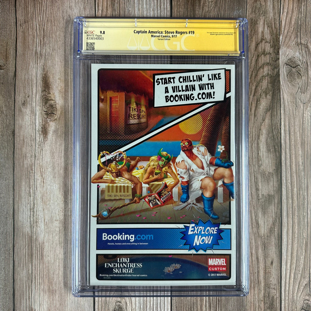 Bry's Comics *B0X3 Captain America: Steve Rogers #19 CGC 9.8 WP SS Signed by Jim Lee & Chris Potter, Variant Edition "X-Men Trading Card" Variant Cover (cert:0003)