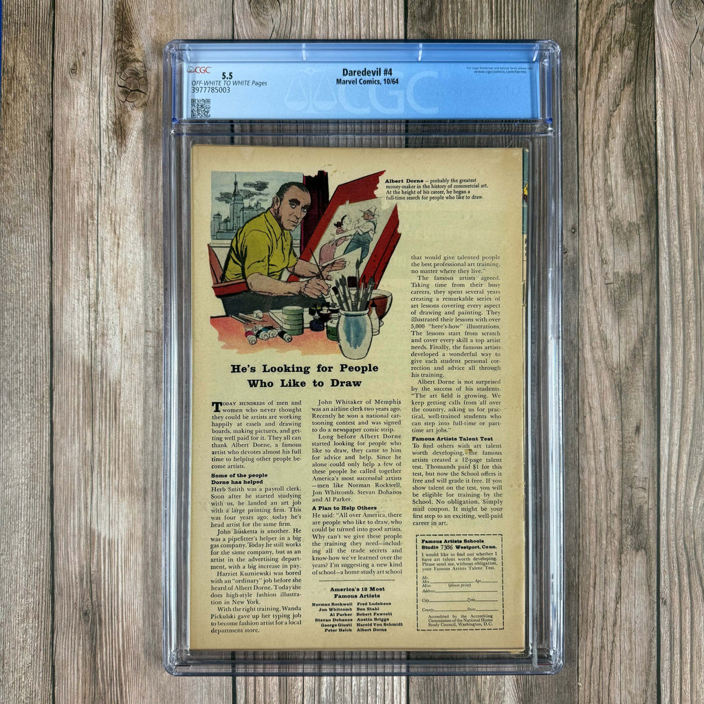 Bry's Comics *B0X3 Daredevil #4 CGC 5.5 1st appearance and origin of Purple Man aka Killgrave