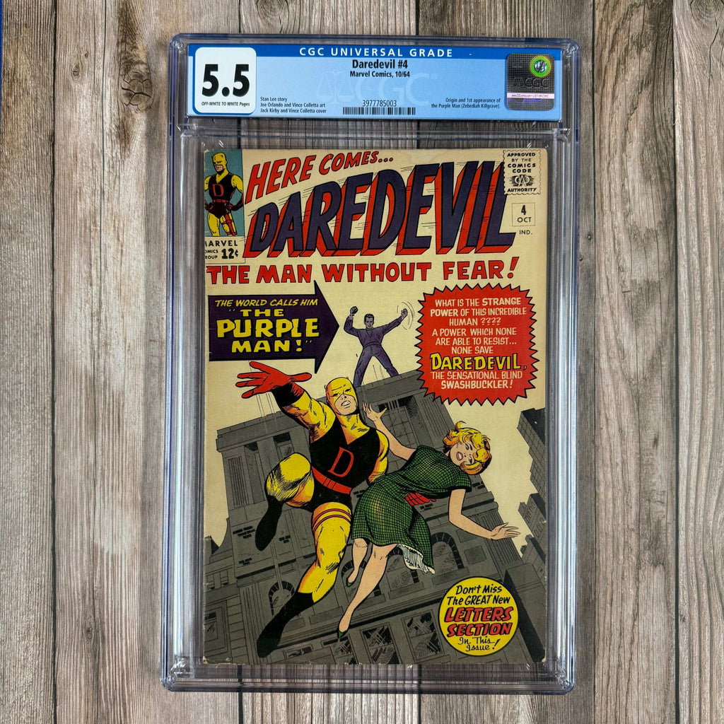 Bry's Comics *B0X3 Daredevil #4 CGC 5.5 1st appearance and origin of Purple Man aka Killgrave