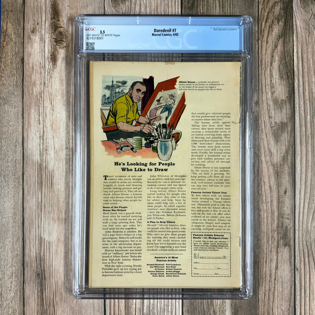 Bry's Comics *B0X3 Daredevil #7 CGC 3.5 Debut of Daredevil’s red suit