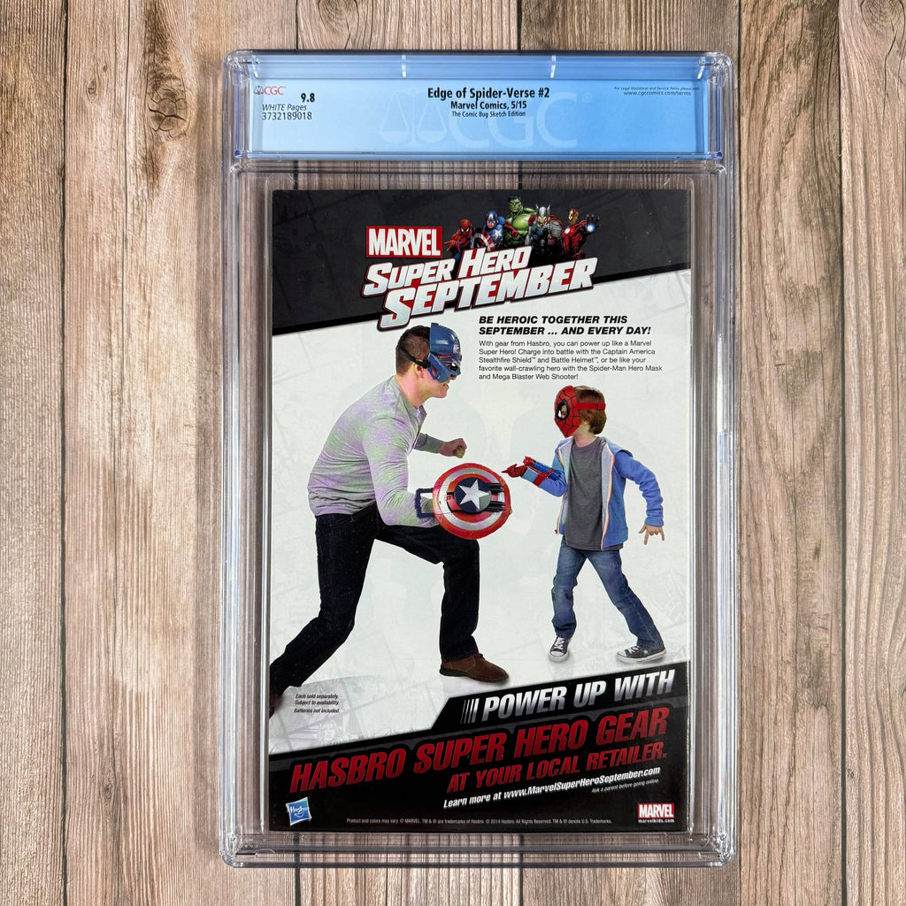 Bry's Comics *B0X3 Edge of Spider-Verse #2 CGC 9.8 WP The Comic Bug Sketch Store Exclusive B&W Variant Cover by Siya Oum 1st appearance of Spider-Gwen (Earth-65), Em Jay Watson (Earth-65), and the Mary Janes