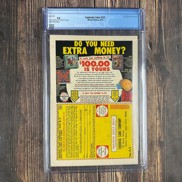 Bry's Comics *B0X3 Fantastic Four #121 CGC 9.0 Death of Air-Walker