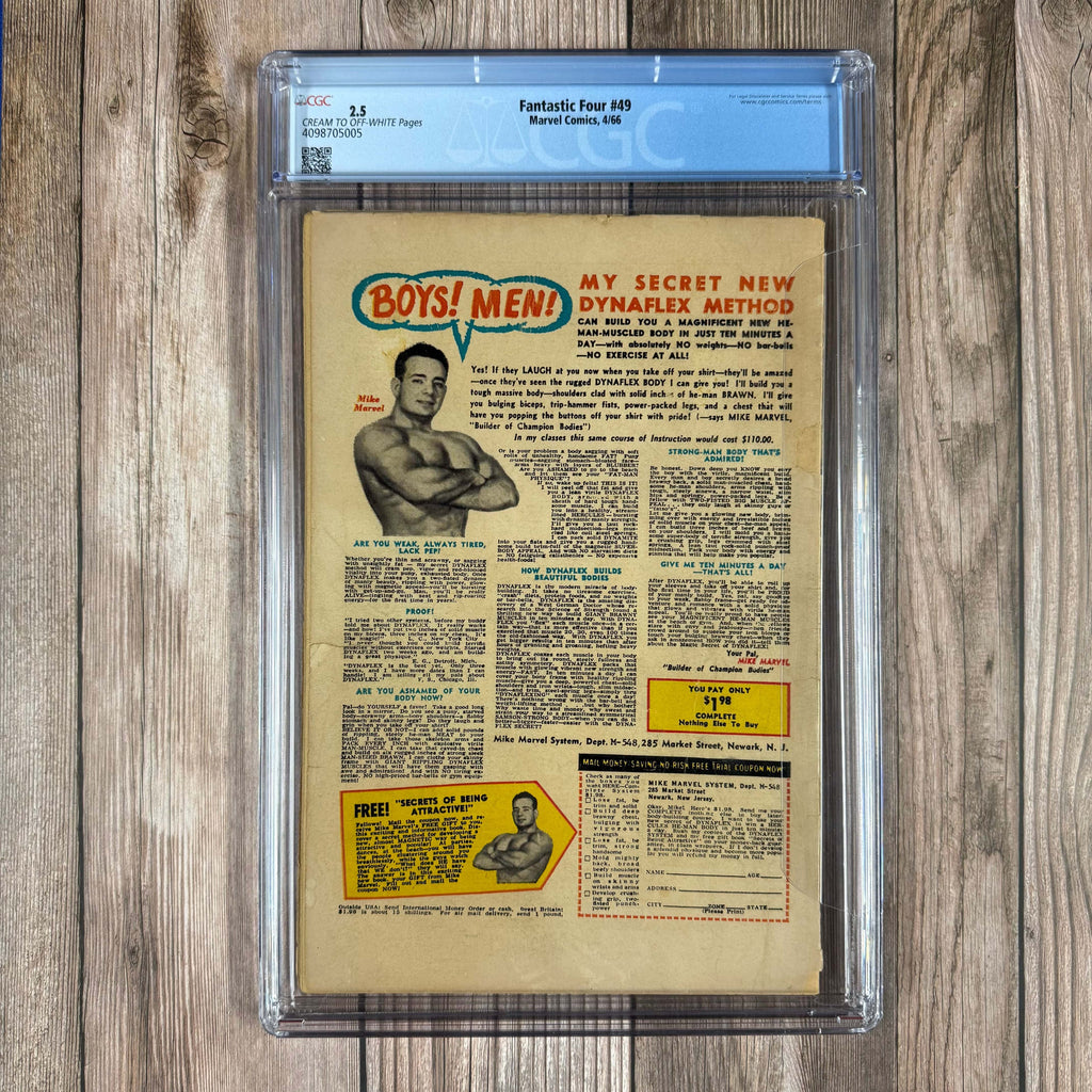 Bry's Comics *B0X3 Fantastic Four #49 CGC 2.5 1st full appearance of Galactus, 1st cover and 2nd appearance of the Silver Surfer (Copy)