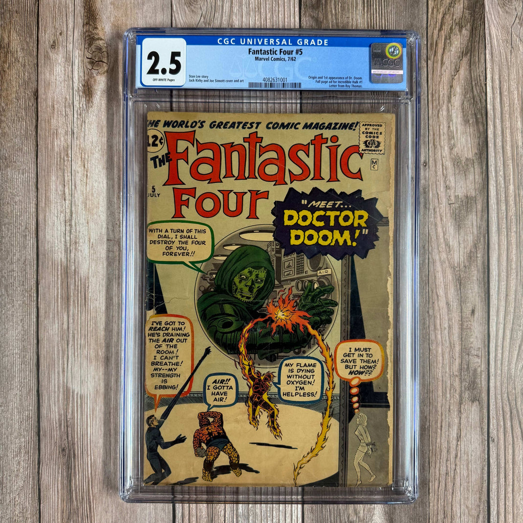 Bry's Comics *B0X3 Fantastic Four #5 CGC 2.5 1st appearance and origin of Doctor Doom, 1st appearance of a Doombot