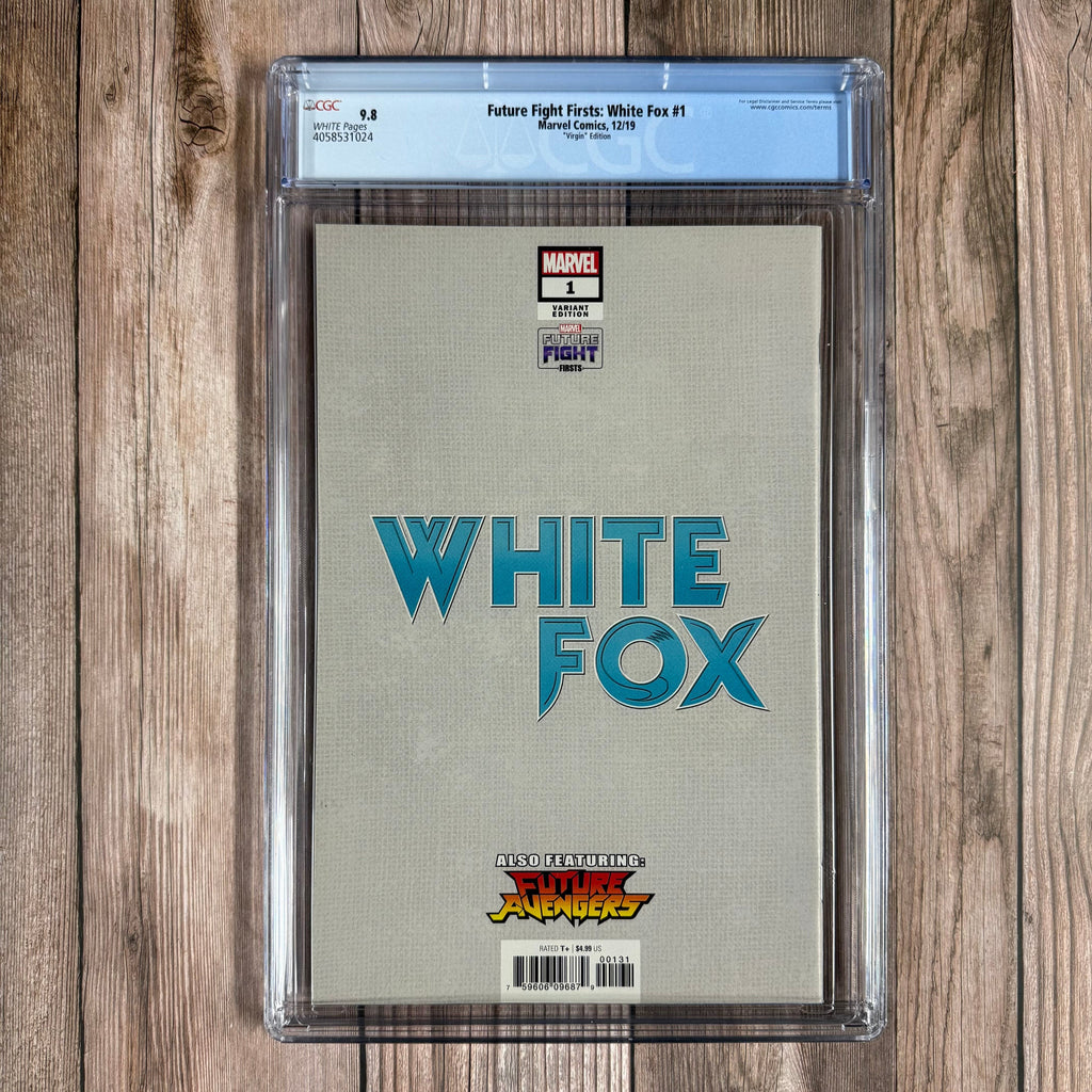 Bry's Comics *B0X3 Future Fight Firsts: White Fox #1 CGC 9.8 WP 1:100 Virgin Variant Cover by InHyuk Lee Origin of White Fox, 1st team appearance of the Future Avengers